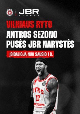 Vilniaus „Ryto“ JBR antros sezono pusės narystės 
